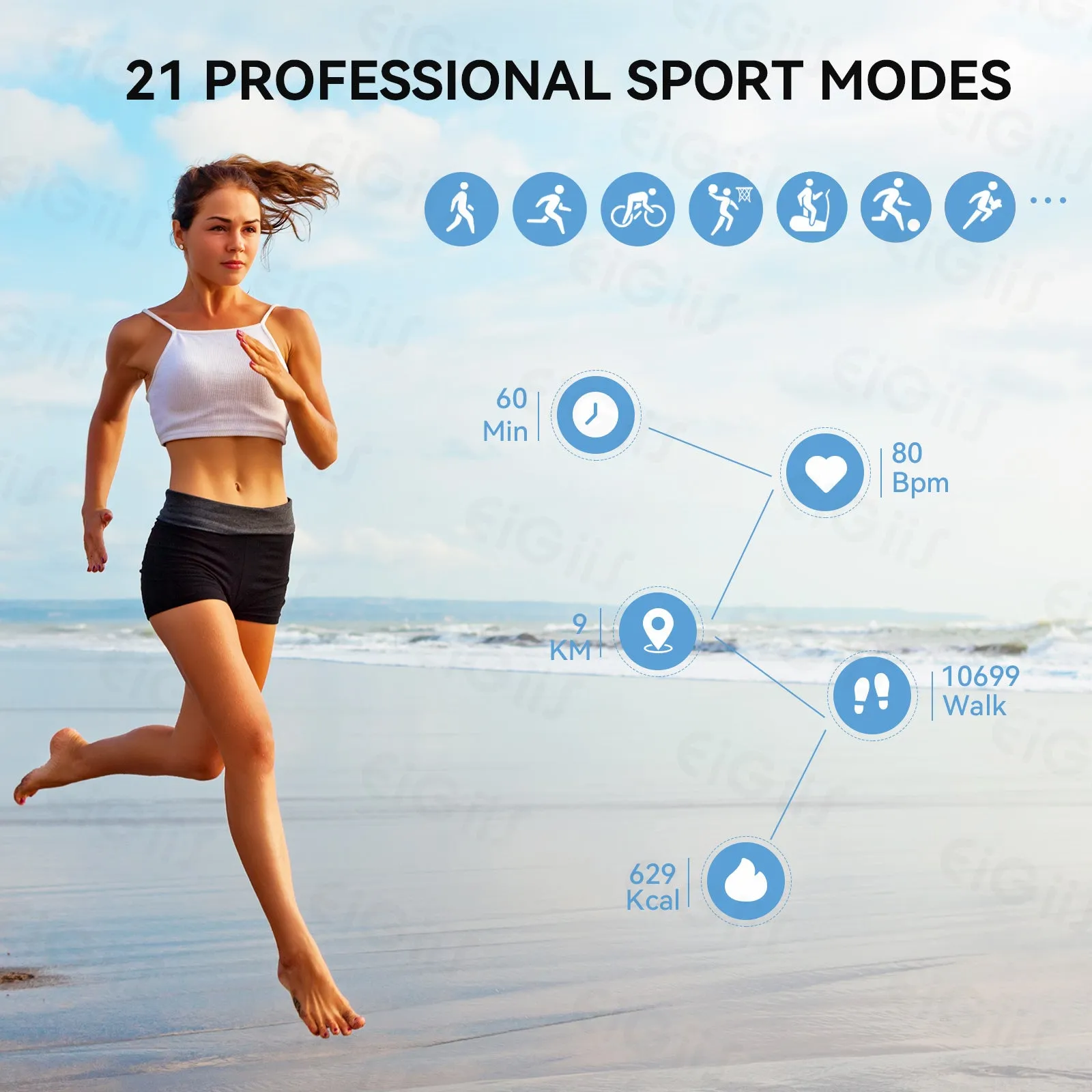 Smart Watch for Men Women Bluetooth Calling 1.32" HD Full Touch Screen Sports Smartwatch Compatible with iPhone Android Phone Waterproof Fitness Tracker Watch with Heart Rate Sleep Monitor Pedometer
