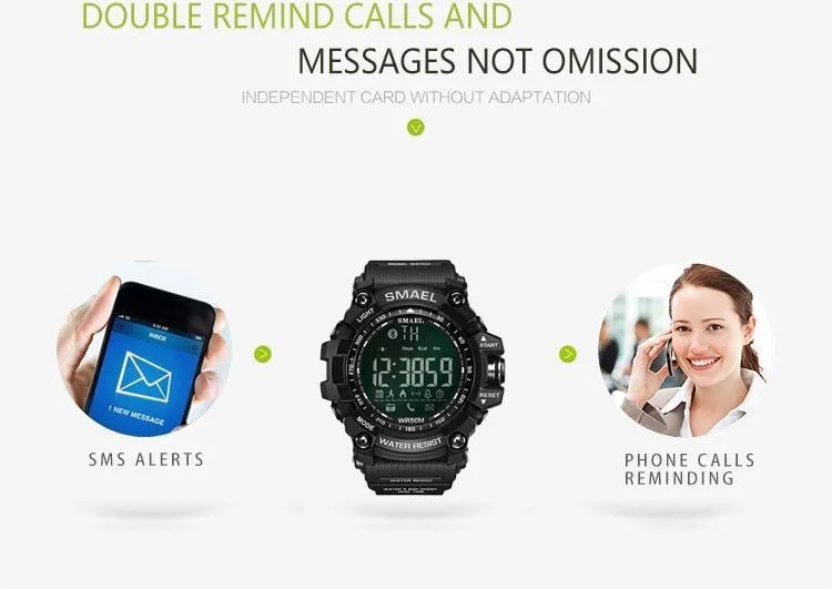 SML Warrior Smart Shock Resistant Digital Military Sport Smart Watch