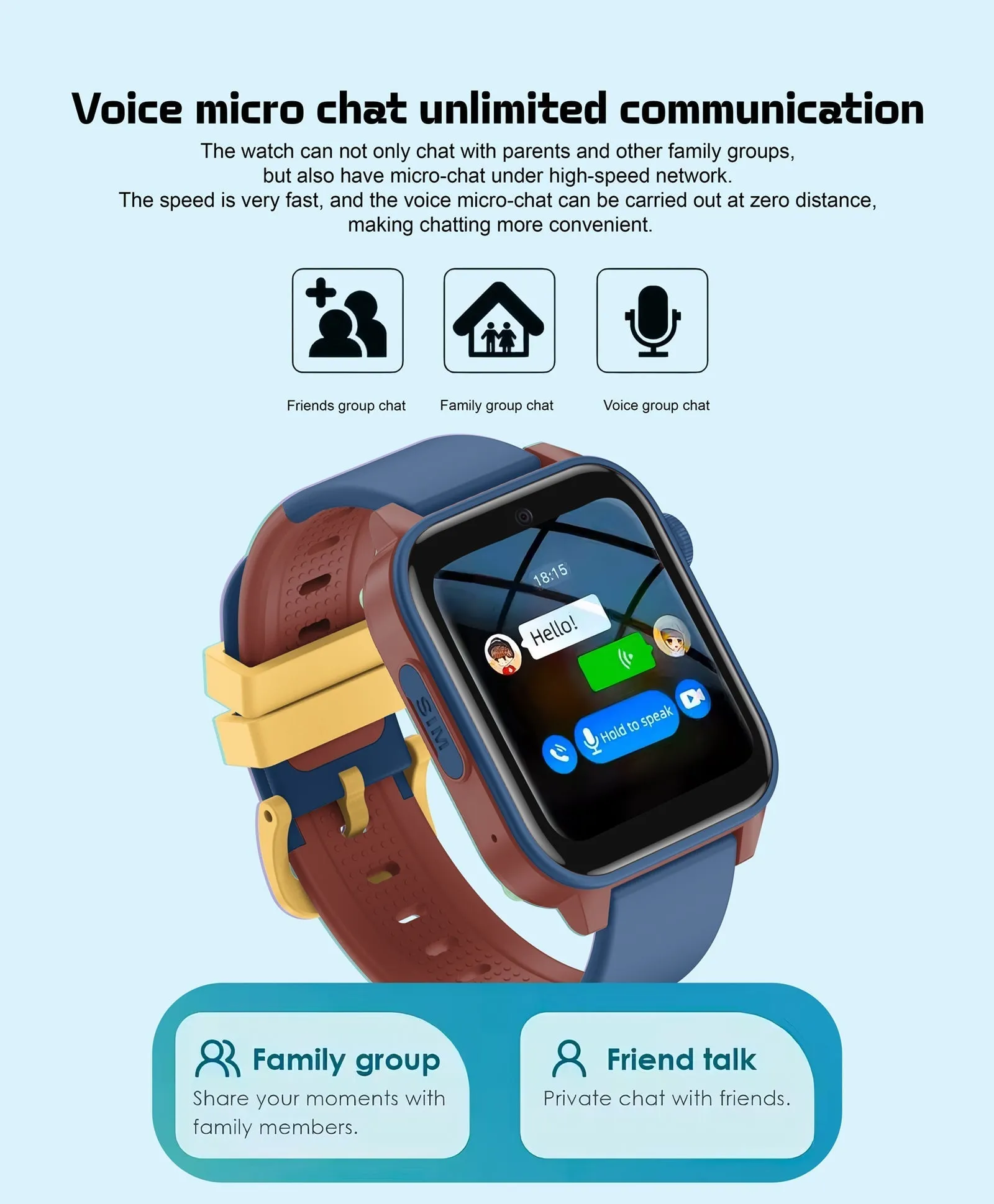Spiky GNOME 4g Video & Voice Calling Smartwatch with - Pink