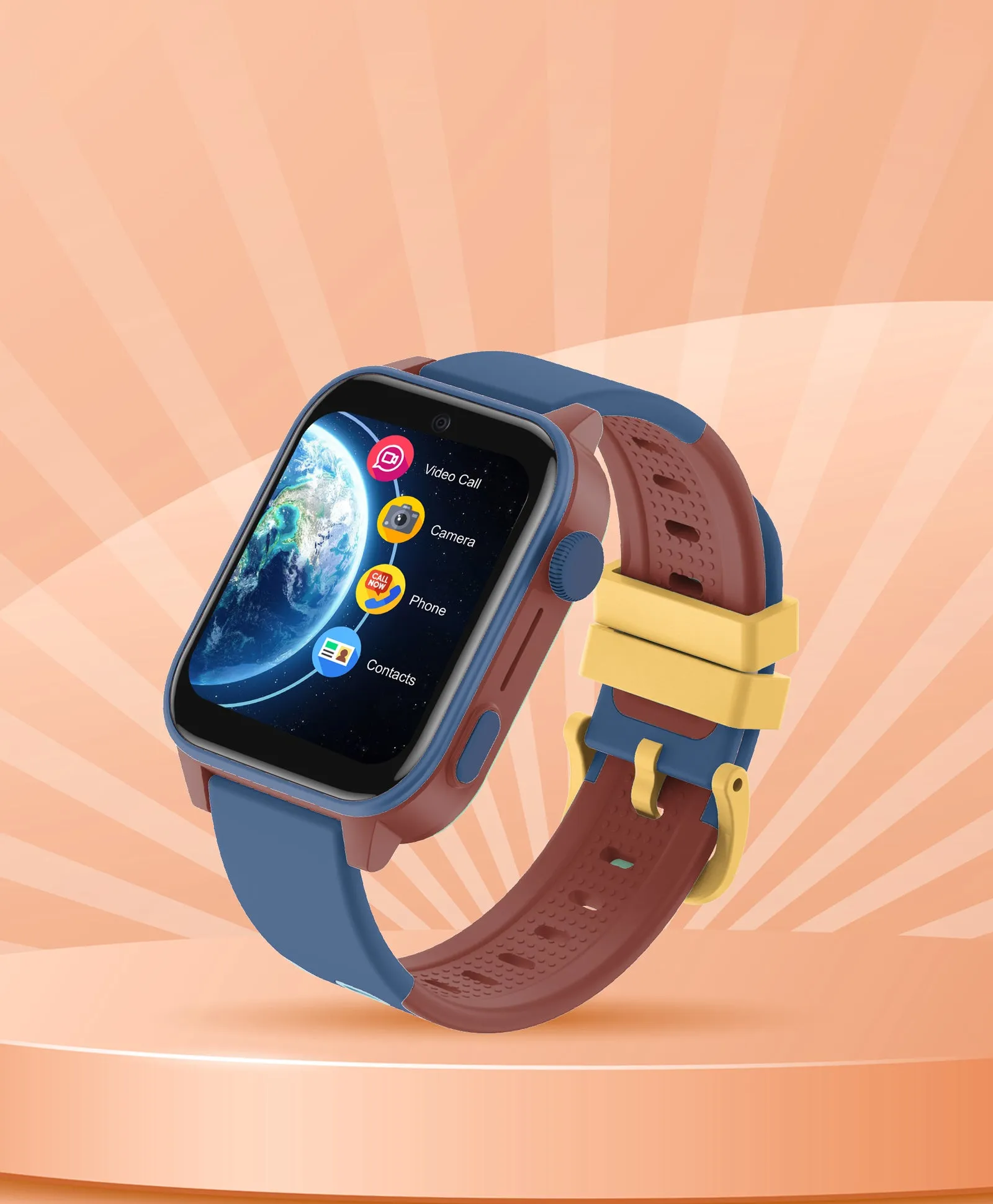 Spiky GNOME 4g Video & Voice Calling Smartwatch with - Pink