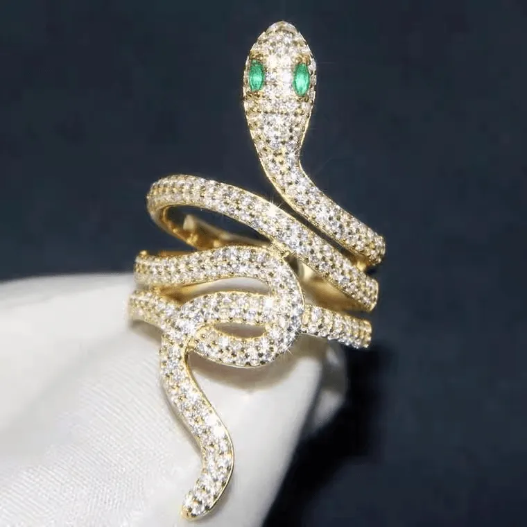 Spirit Snake Ring Female Light Luxury Retro Senior Sense 925 Silver