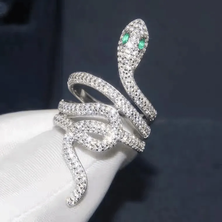 Spirit Snake Ring Female Light Luxury Retro Senior Sense 925 Silver