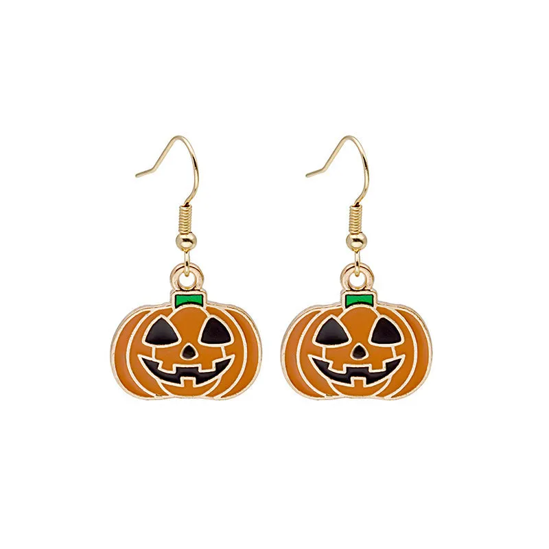 Spooky Oil Drip Alloy Earrings
