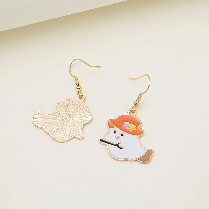 Spooky Oil Drip Alloy Earrings
