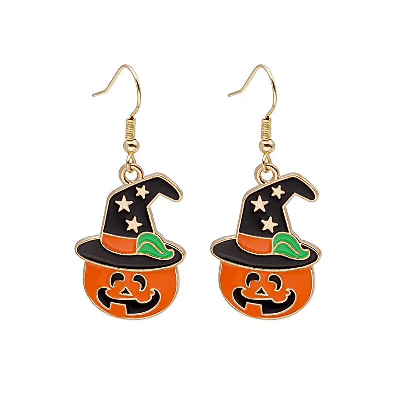 Spooky Oil Drip Alloy Earrings
