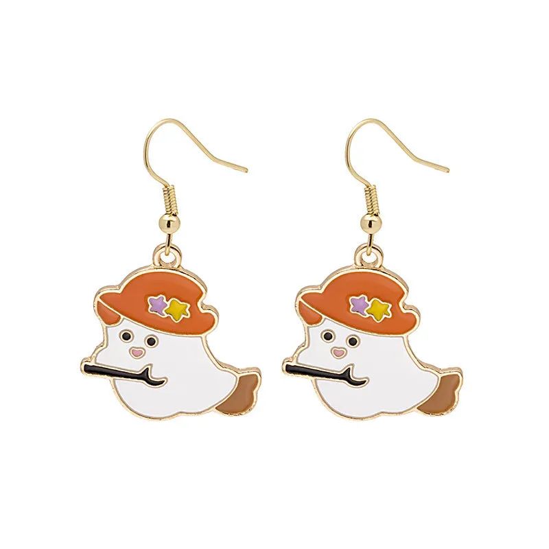 Spooky Oil Drip Alloy Earrings