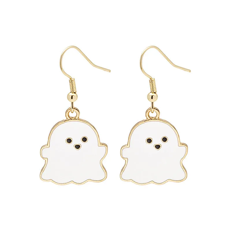 Spooky Oil Drip Alloy Earrings