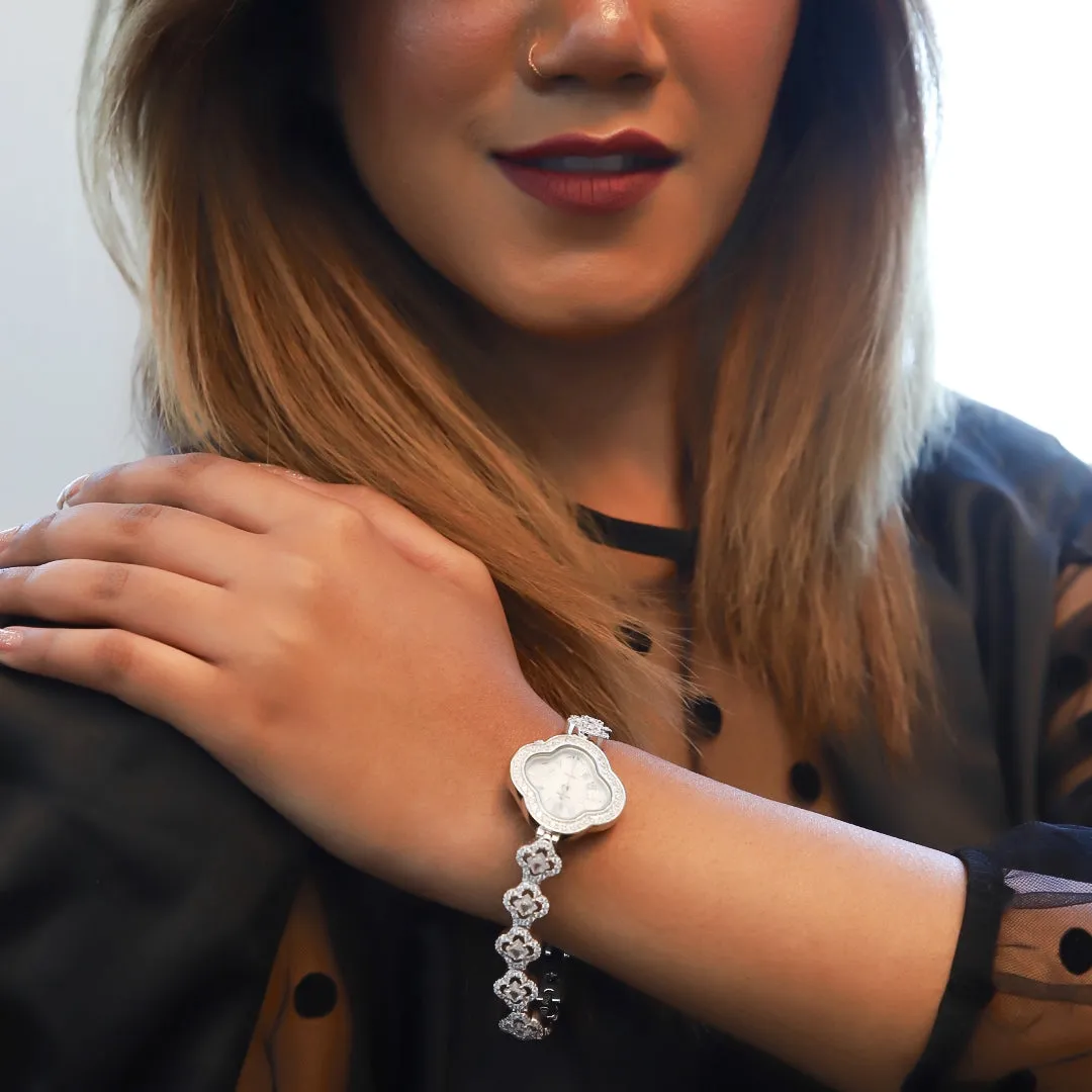 Sterling Silver 925 Elegant Stylish Inspiral Women Wrist Watch  - FKJWHSL9625