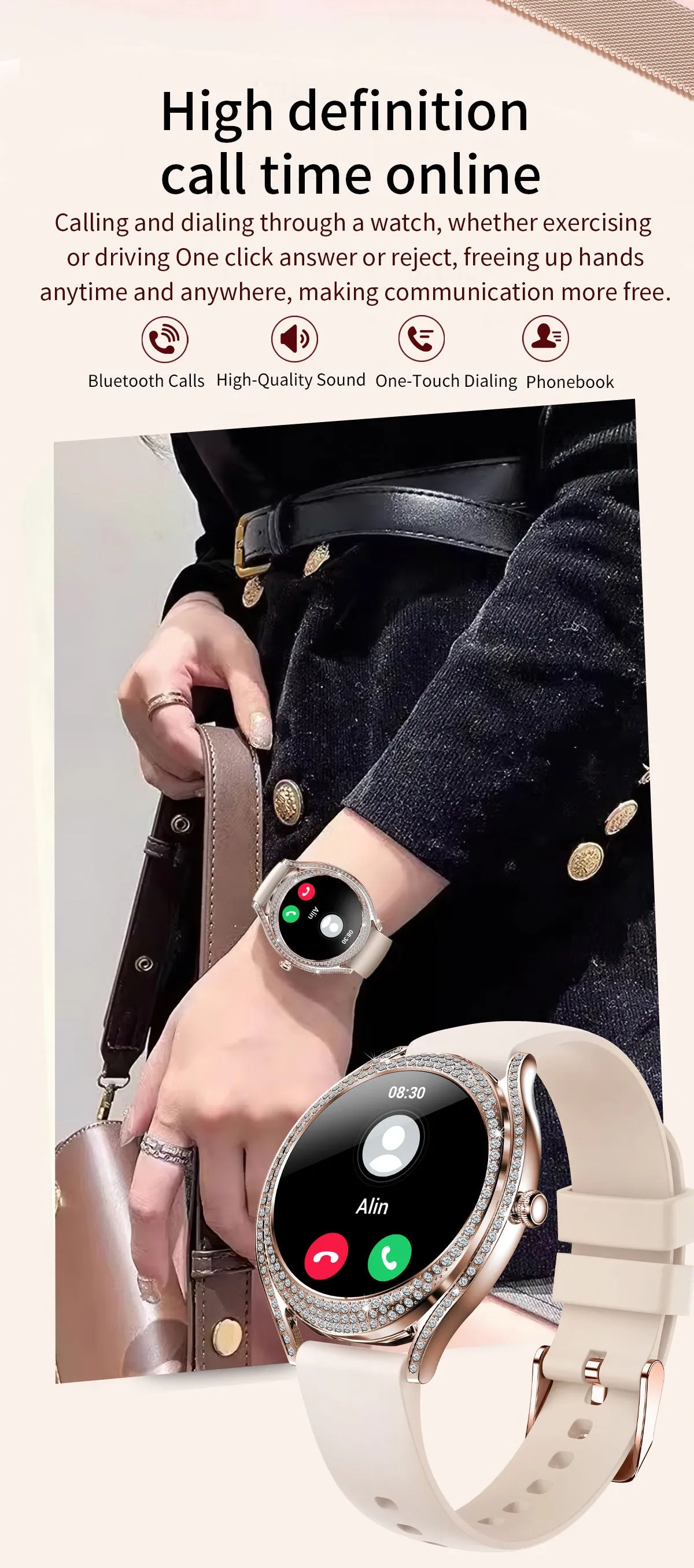 SV66  Dagnet Smartwatch 1.32-Inch Full Touch Screen