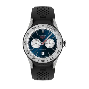 TAG HEUER Connected Modular 45 Steel Bezel & Black Rubber Strap Watch SBF8A801411FT6076
