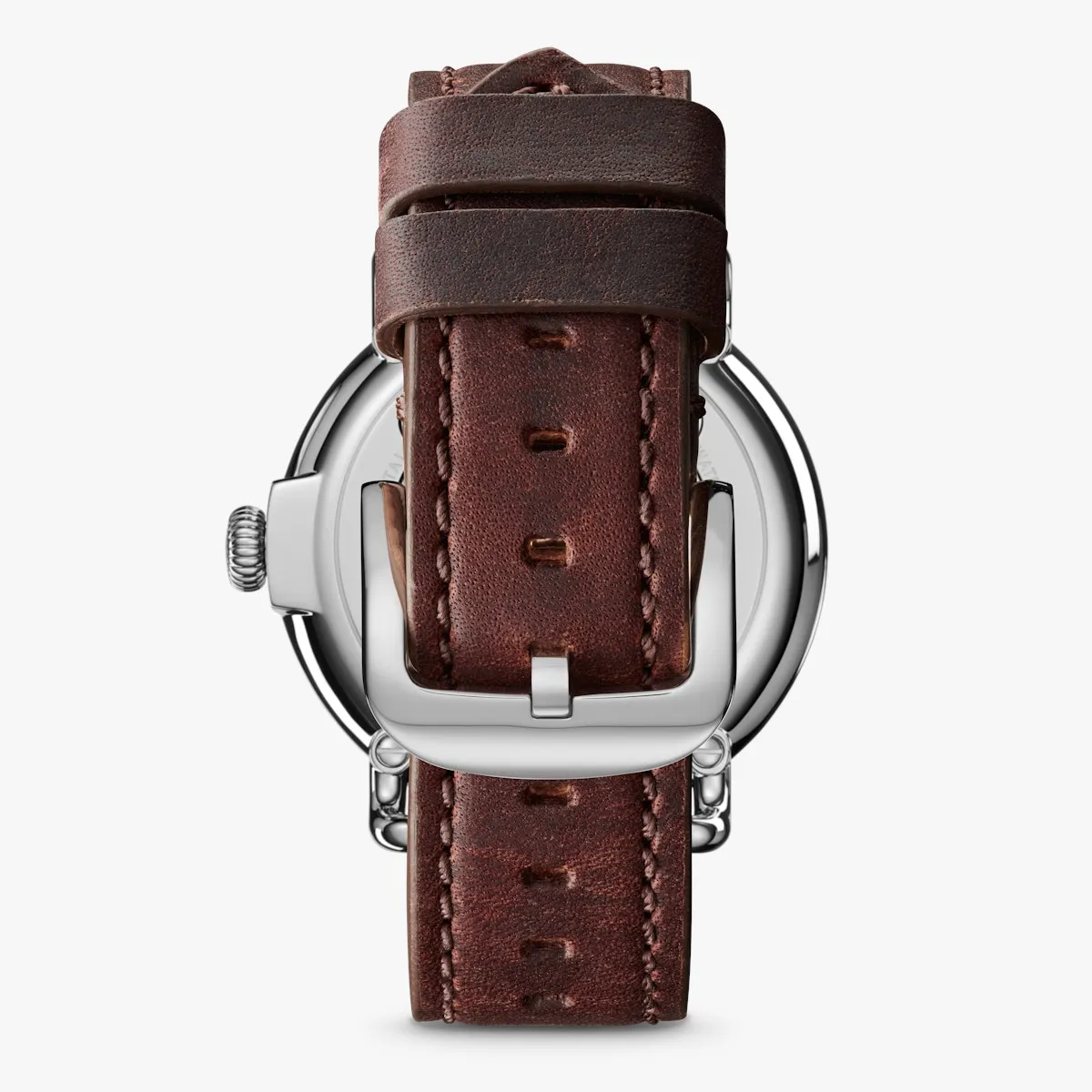 The Runwell Sub Second Watch - 41mm Blue / Cattail Brown Leather Strap