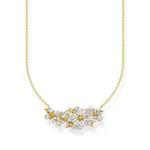 THOMAS SABO Lovely Daisy Necklace with Stones Gold