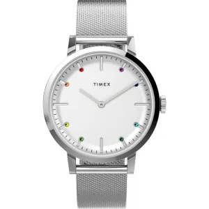 Timex Women 36 mm Size Silver-Tone Dial Analog Watch -TW2V36900