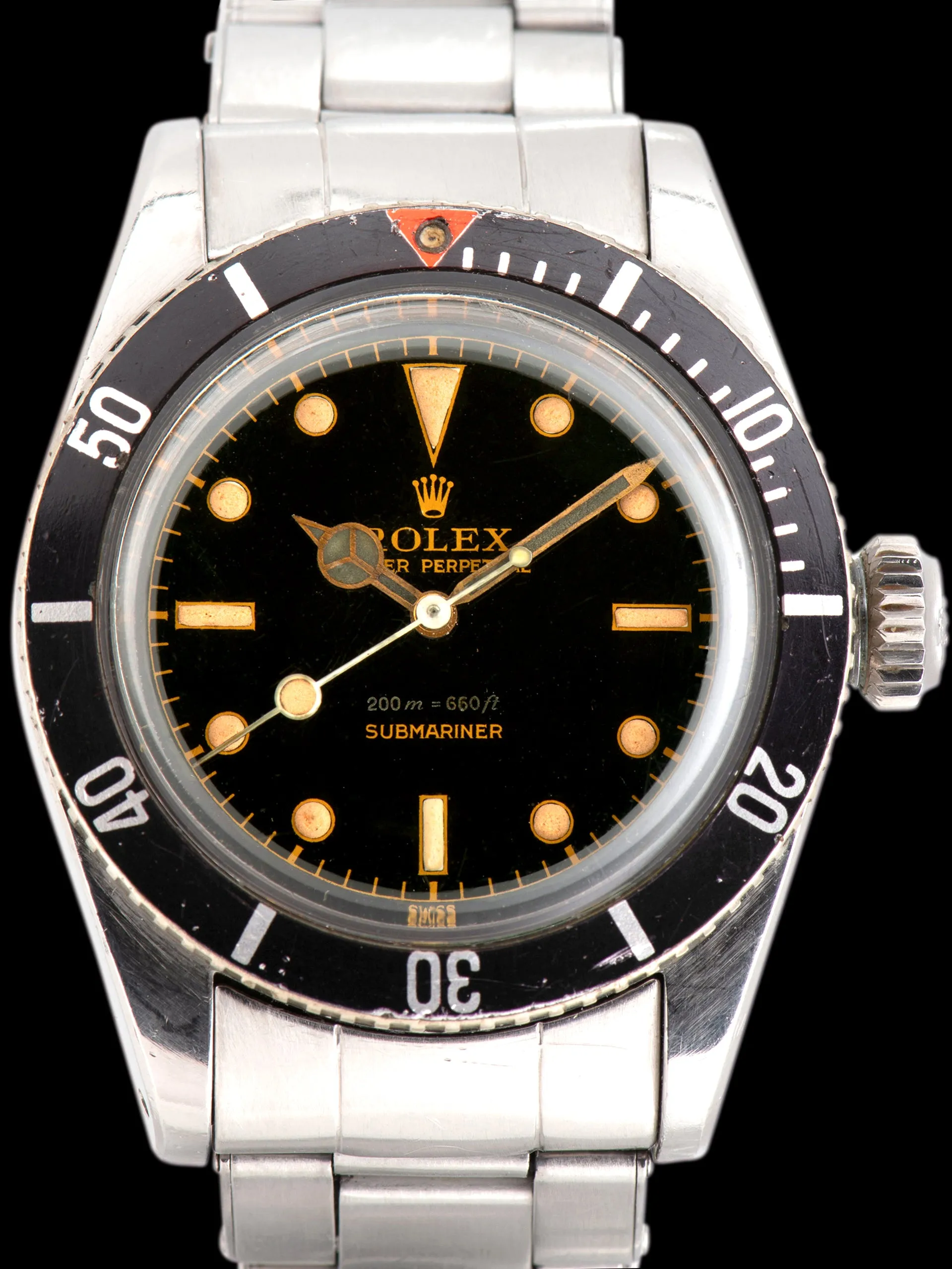 *Unpolished* 1957 Rolex Submariner (Ref. 6538) "Big Crown" From The Family Of The Original Owner
