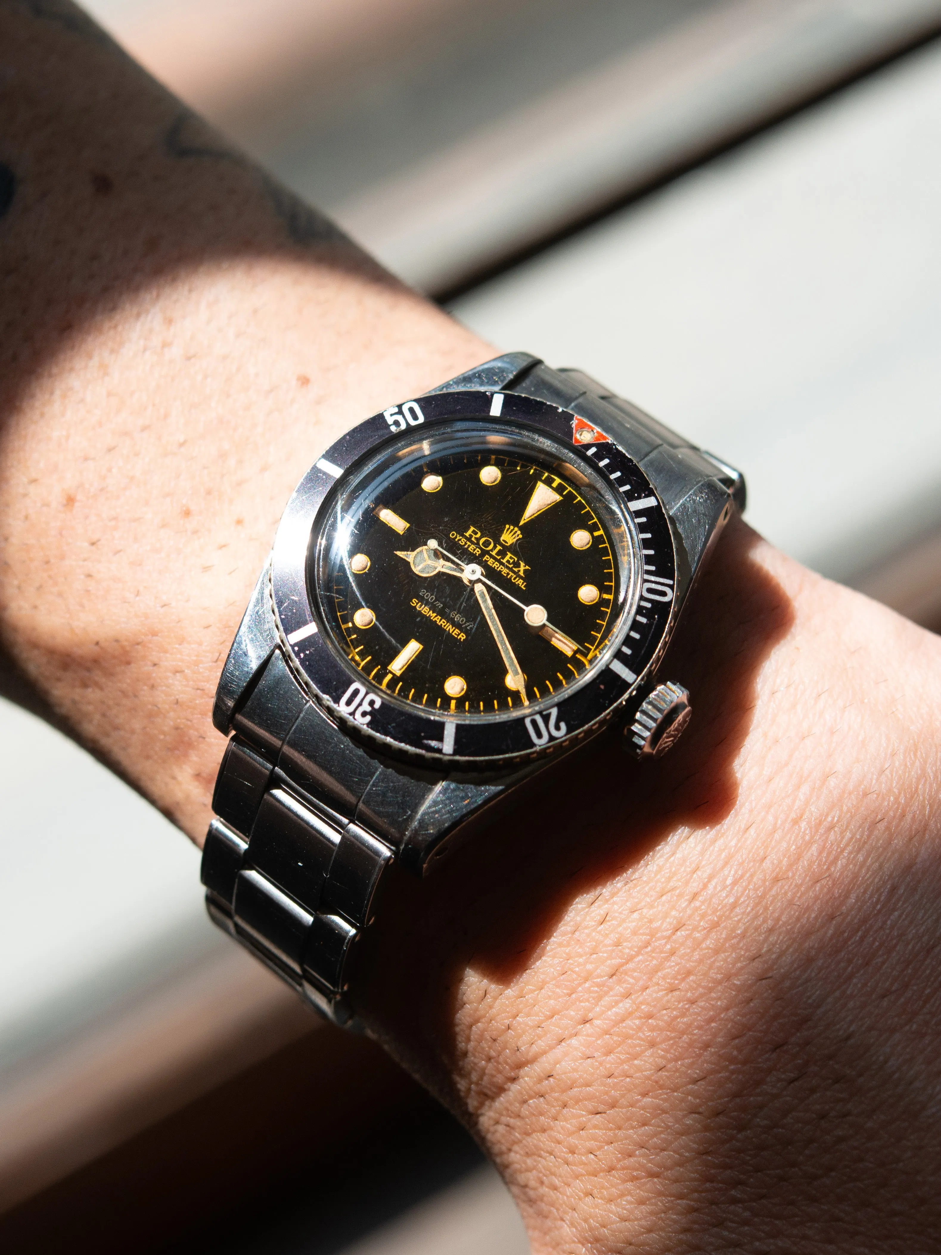 *Unpolished* 1957 Rolex Submariner (Ref. 6538) "Big Crown" From The Family Of The Original Owner