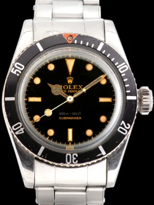 *Unpolished* 1957 Rolex Submariner (Ref. 6538) "Big Crown" From The Family Of The Original Owner