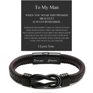 Valentine's & Birthday Gift Leather Bracelets for Men – Stylish & Classic