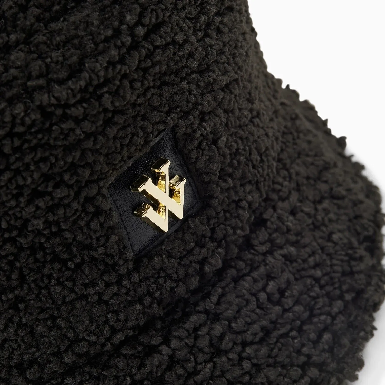 Vanessa Wu - Black Faux Sherling Hat