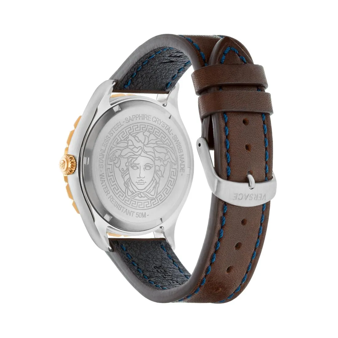 Versace Men 42 mm Size Blue Dial Analog Watch- V11080017