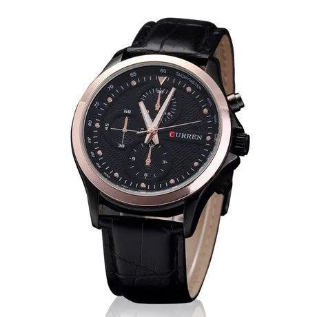 Watches Men Luxury Top Brand CURREN Fashion Men's Quartz Watch sport casual Wristwatch gold black