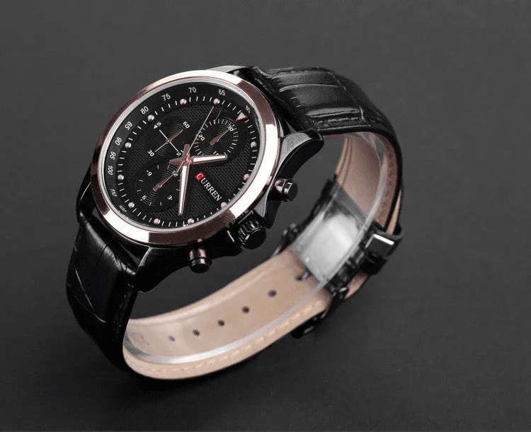 Watches Men Luxury Top Brand CURREN Fashion Men's Quartz Watch sport casual Wristwatch gold black