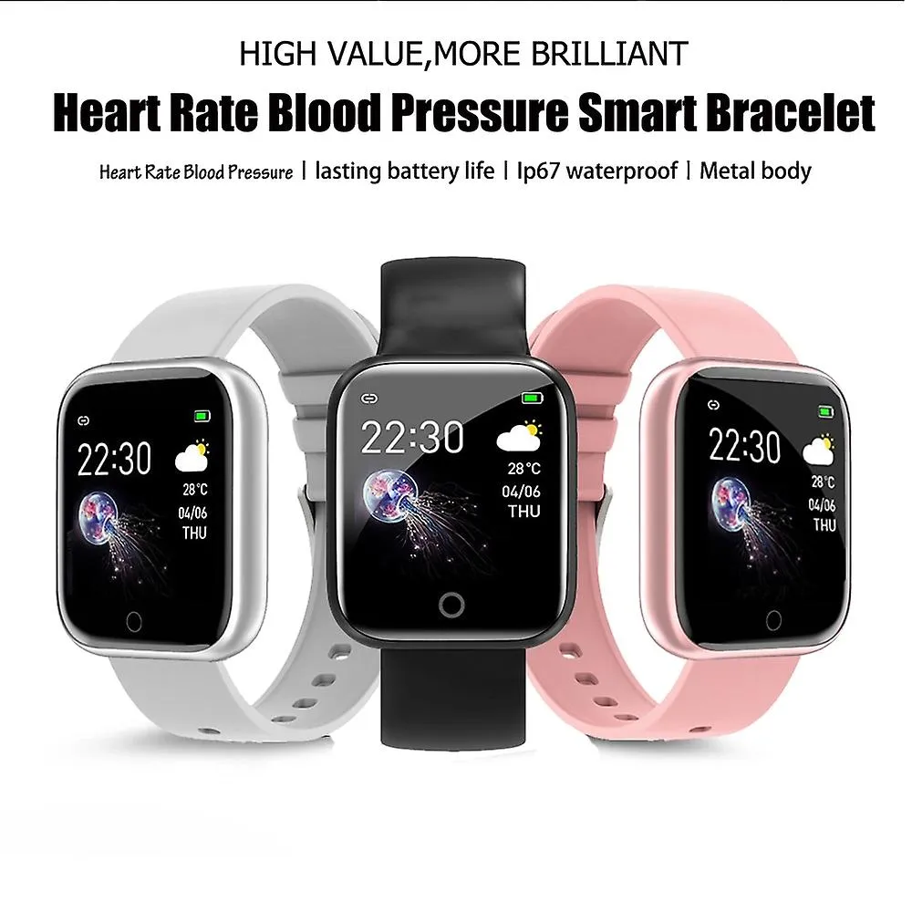 Watches women men heart rate blood pressure fitness tracker kids smart watches pink