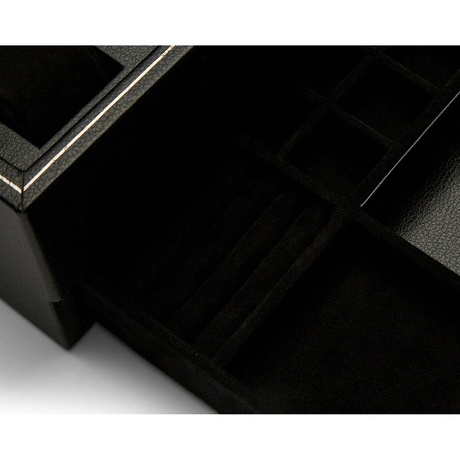 Wolf British Racing 10 Piece Watch Box with Drawer Black