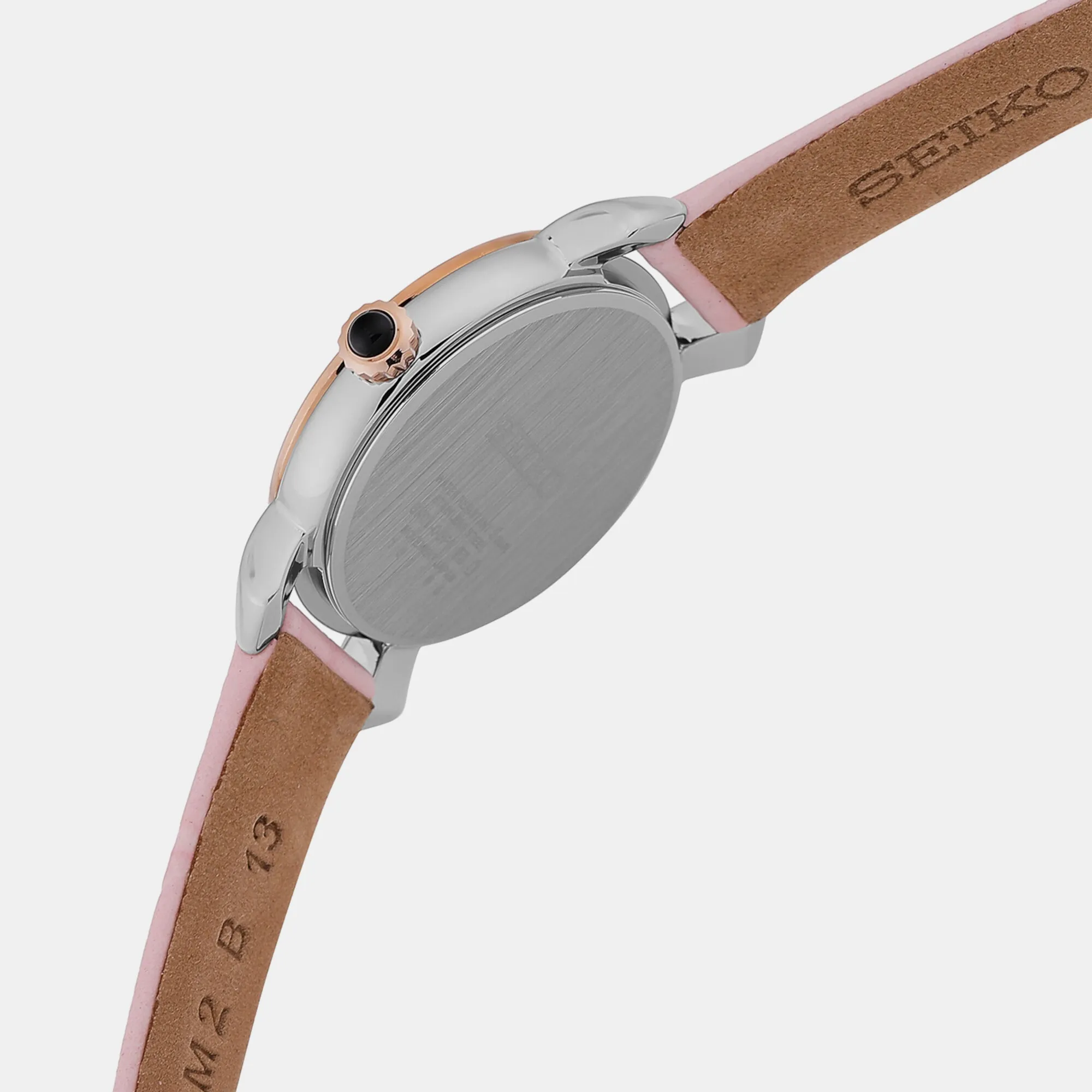 Women's White Analog Leather Watch SUR628P2