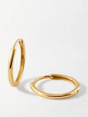 Yellow gold medium classic hoop earrings