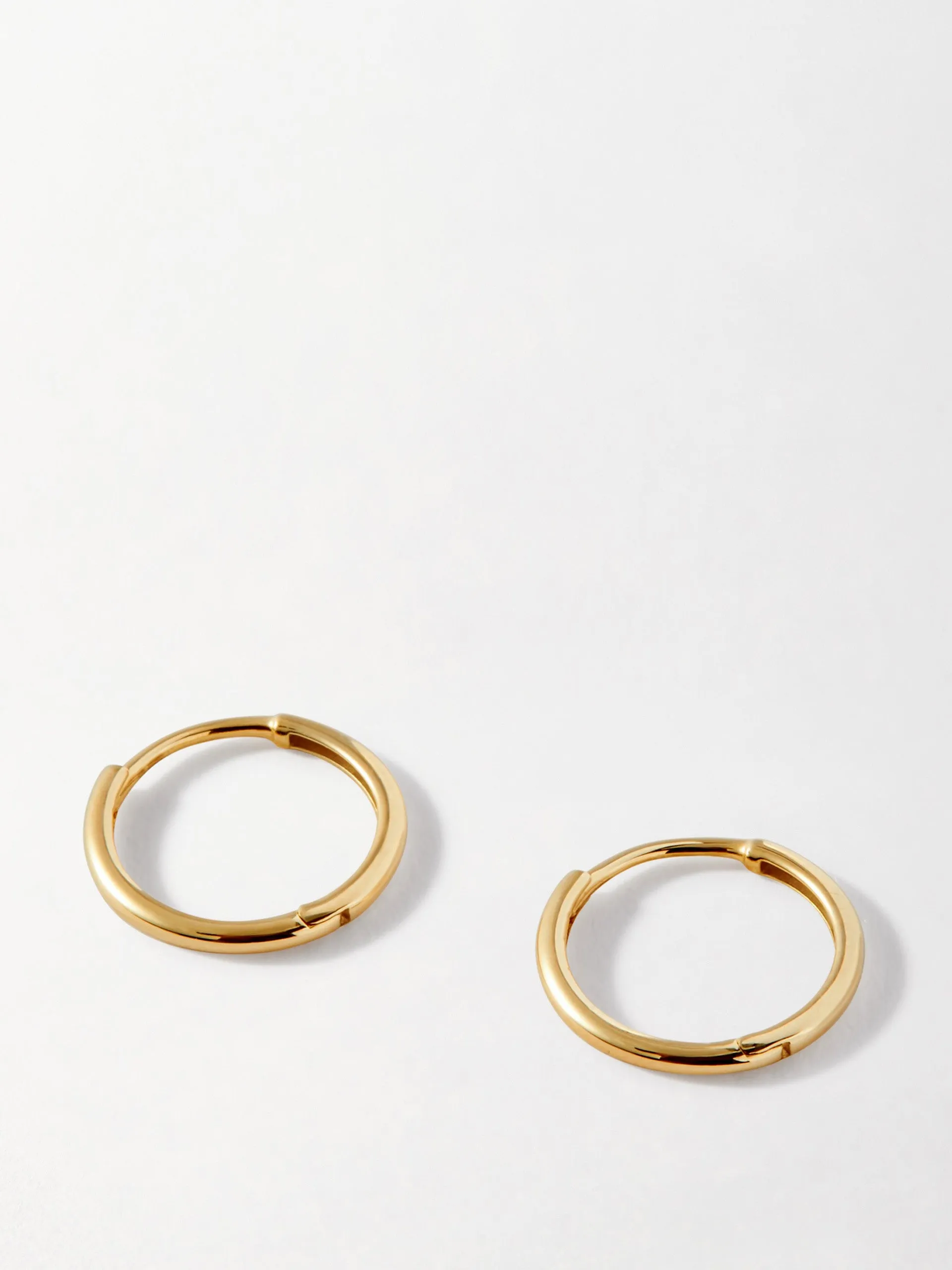 Yellow gold medium classic hoop earrings
